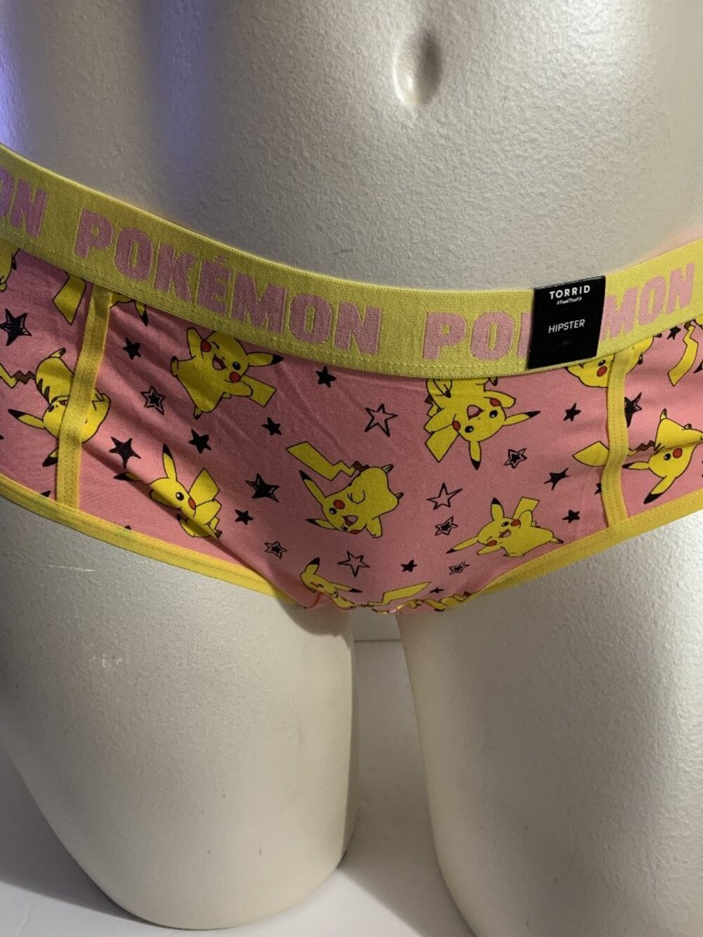 Torrid Hipster Panties Underwear Pokemon Pikachu Stars Pink Yellow Plus 2 18 20